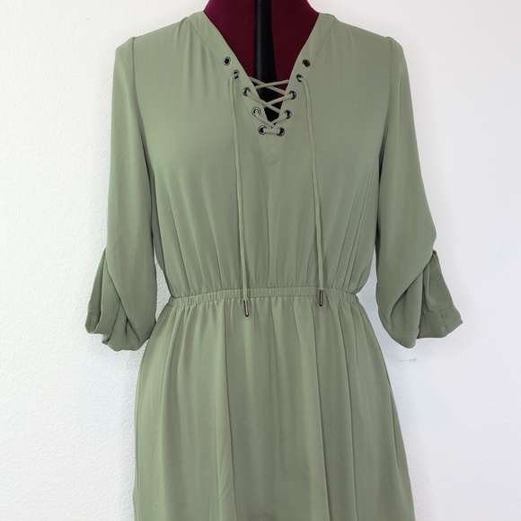 Sold Mossimo Army Green Sheer 3/4 sleeve - Picture 11 of 14